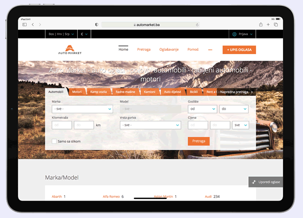 AutoMarket.ba Autos Portal